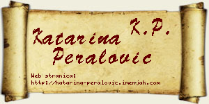 Katarina Peralović vizit kartica